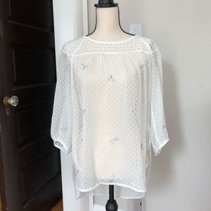Lauren Conrad White Sequin Top (L)